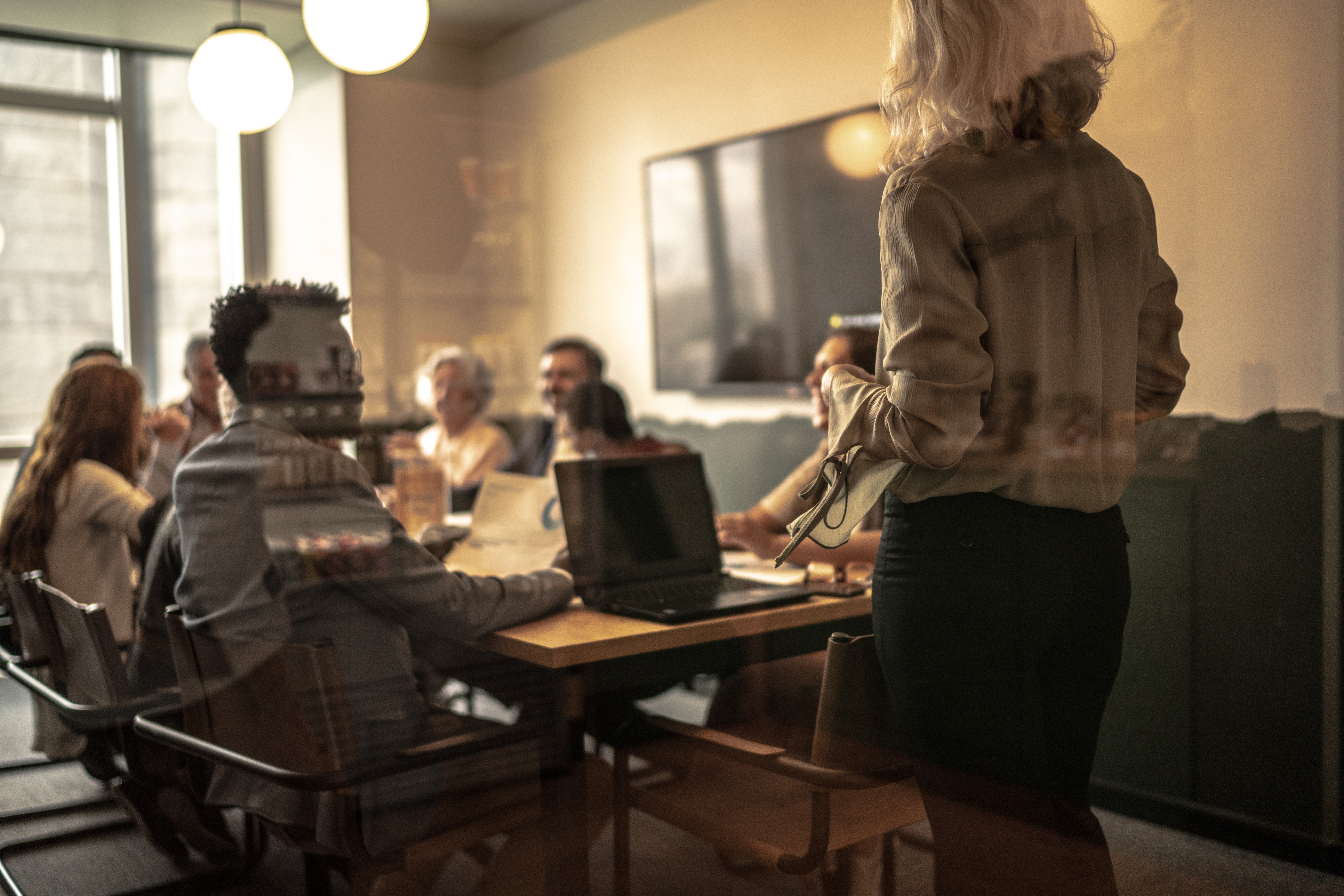 woman leading a workshop